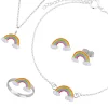 Complete set regenboog met glitter wolkjes