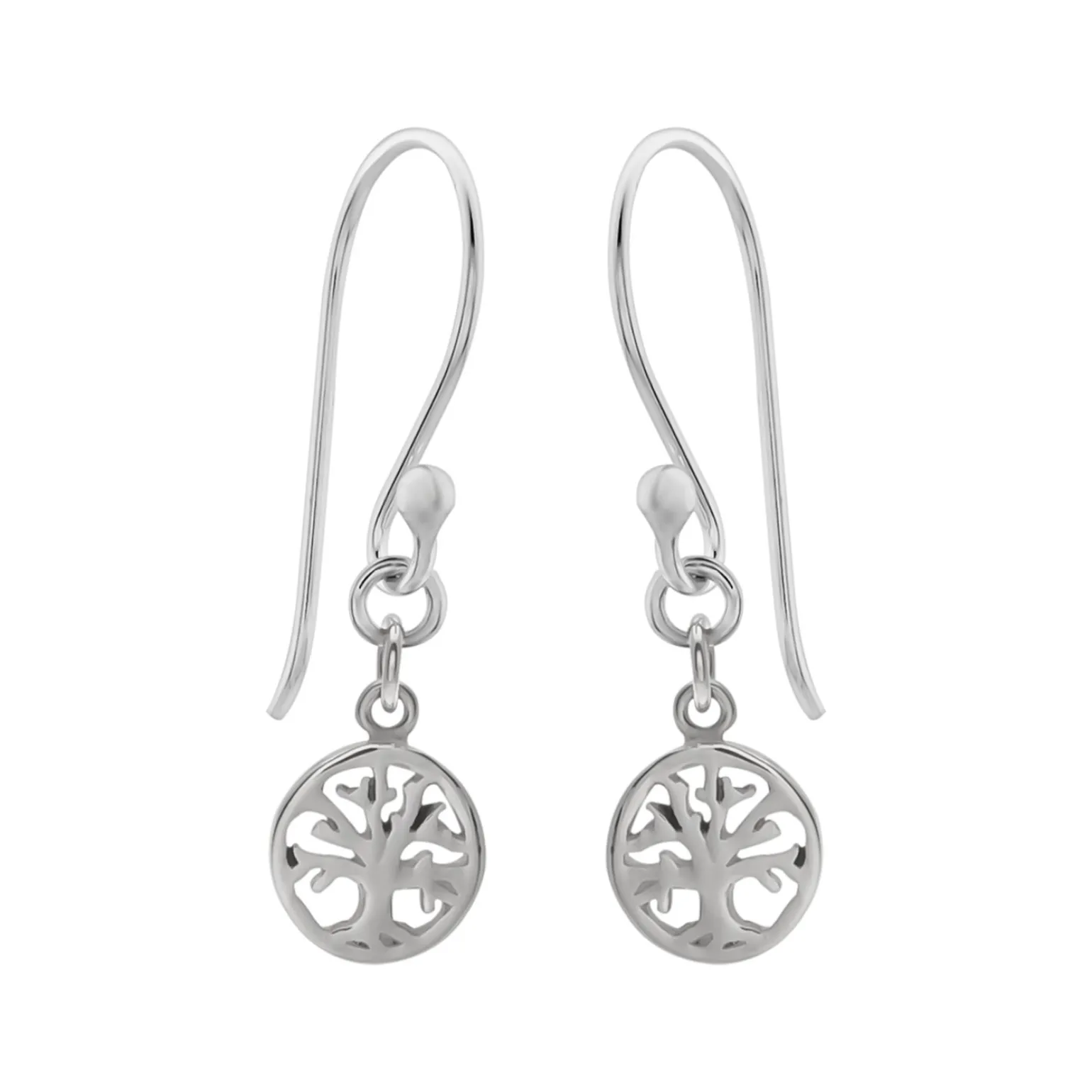 Gift box, oorhangers in flesje, cirkel met tree of life