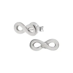 Gift box, oorstekers in flesje, infinity teken