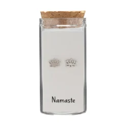Gift box, oorstekers in flesje, lotus bloem