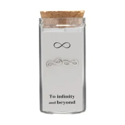 Gift box, oorstekers in flesje, infinity teken