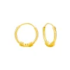 Gold plated Bali hoops, spiraalvormen