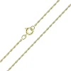 Gold plated basic ketting, Singapore schakel