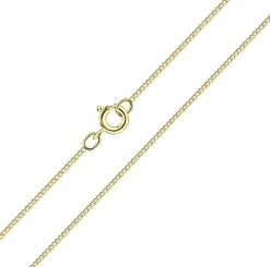 Gold plated basic ketting, kleine schakel (curb chain)