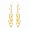 Gold plated oorhangers, Keltische knoop