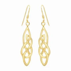 Gold plated oorhangers, Keltische knoop