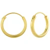 Gold plated oorringen, 18 mm, 2 mm dik