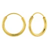 Gold plated oorringen, 16 mm, 2 mm dik