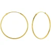 Gold plated oorringen, 30 mm, 1.2 mm dik