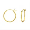 Gold plated oorringen, 16 mm