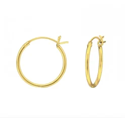 Gold plated oorringen, 16 mm