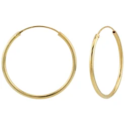 Gold plated oorringen, 34 mm