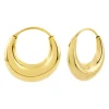 Gold plated oorringen, 18 mm, 4 mm dik
