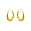 Gold plated oorringen, Bali hoops, spiraal en slingertjes