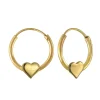 Gold plated oorringen met hartje