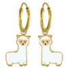 Gold plated oorringen, met alpaca