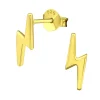Gold plated oorstekers, bliksemflits