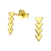 Gold plated oorstekers, driehoekjes