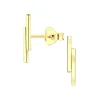 Gold plated oorstekers, dubbel staafje