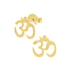 Gold plated oorstekers, Ohm teken
