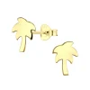 Gold plated oorstekers, palmboom