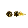 Gold plated oorstekers, roosjes