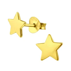 Gold plated oorstekers, ster