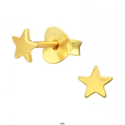 Gold plated oorstekers, ster