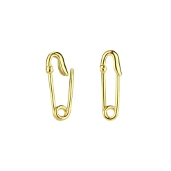 Gold plated veiligheidsspeld oorhangers