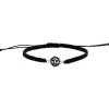 Katoenen armband met zilveren zon