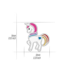 Kindersieraden, set ketting en oorstekers eenhoorn
