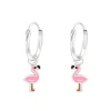 Oorringen met flamingo hanger