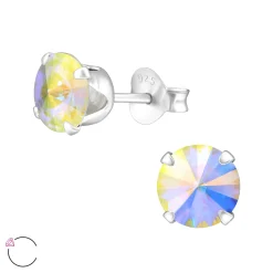 Oorsteker glimmend met kristallen van Swarovski