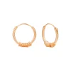 Rose gold plated Bali hoops, slinger en getwijnde spiralen