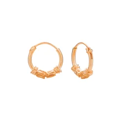 Rose gold plated Bali hoops, slingertjes en spiraalvormen