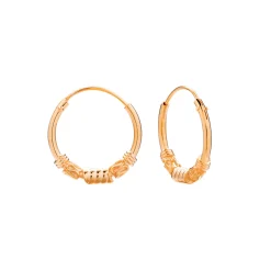 Rose gold plated Bali hoops, slingertjes en spiralen