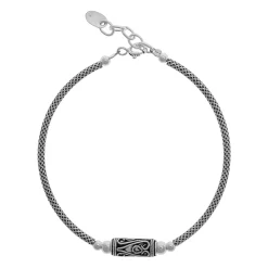 Zilveren armband, kraal met Keltische bewerking
