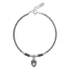 Zilveren armband met hanger, druppelvormige bedel