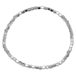 Zilveren armband met vierkantjes