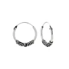 Zilveren Bali hoops, 14 mm