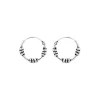 Zilveren Bali hoops 3 spiralen, 14 mm