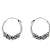 Zilveren Bali hoops, slingertjes, spiraaltjes 12 mm