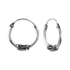 Zilveren Bali hoops spiralen en slingertjes, 12 mm