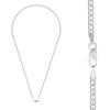 Zilveren basic ketting, figaro schakel