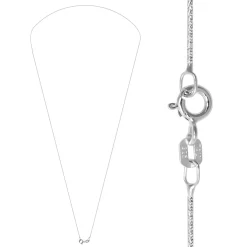Zilveren basic ketting, kabel schakels (cable chain)