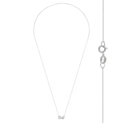 Zilveren basic ketting, kleine schakels