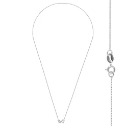 Zilveren basic ketting, schakels