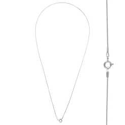 Zilveren basic ketting, slangen schakel