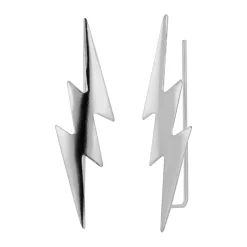 Zilveren ear climber, bliksemschicht