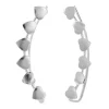 Zilveren ear climber, hartjes